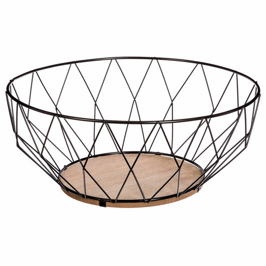 5five Simply Smart storage basket Losange, fruit basket, decorative basket, metal, MDF, 28 cm, 150039A