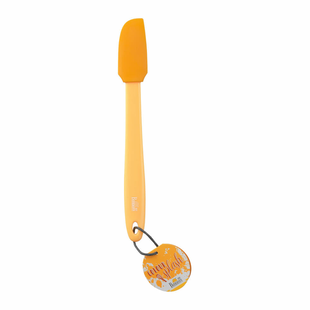 Birkmann Mini Dough Scraper Colour Splash, Kitchen Scraper, Scraper, Silicone Head with Plastic Handle, Orange, 27 cm, 421721