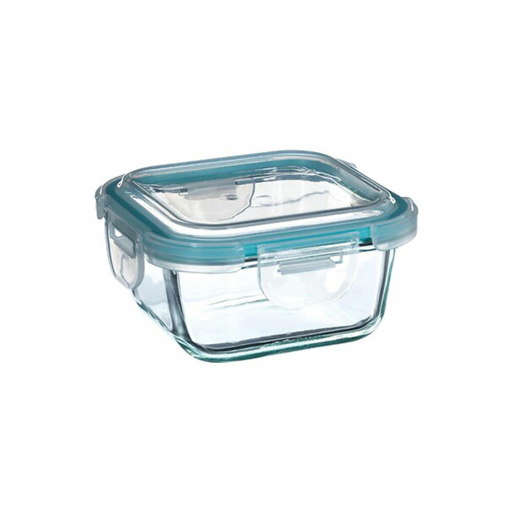 5five Simply Smart Frischhaltedosen-Set Clipeat L 3-tlg., Glas, Kunststoff, Blau, 146593