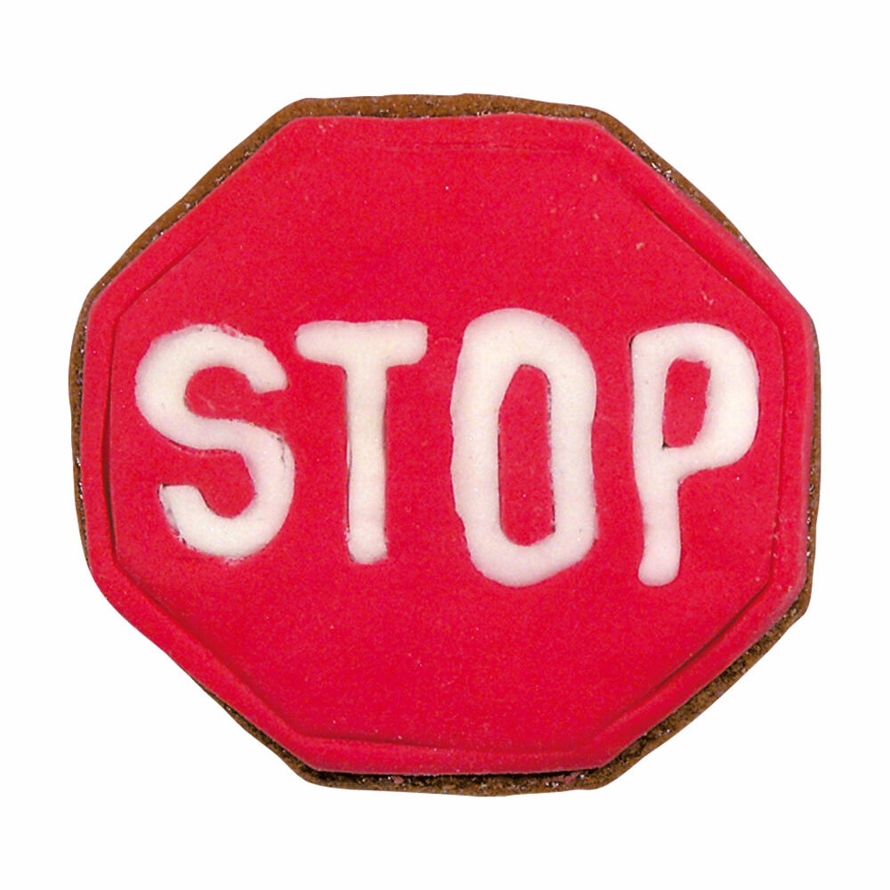 Städter embossed cookie cutter stop sign, cookie cutter, cookie shape, biscuit, biscuits, stainless steel, Ø 5.5 cm, 200418