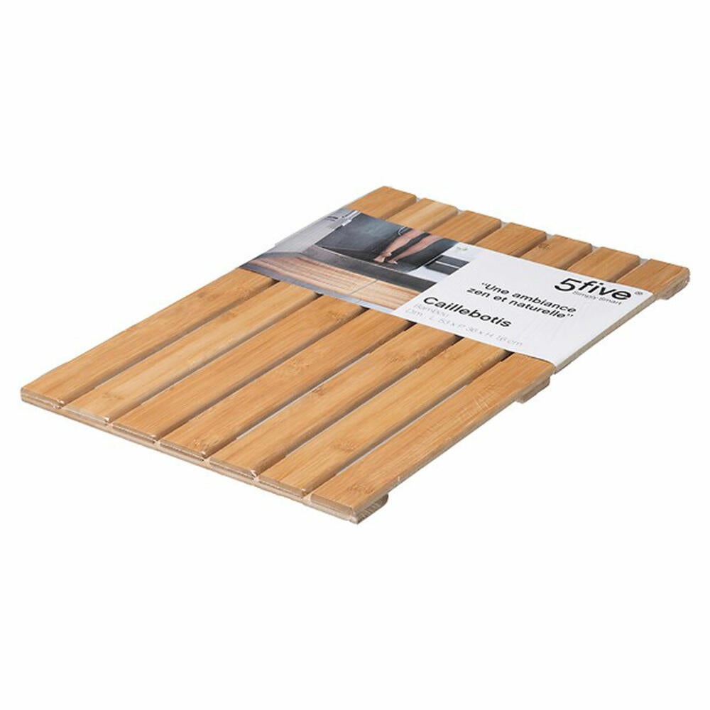 5five Simply Smart Fußmatte Naturelle, Badematte, Bambus, Beige, 53 x 36 cm, 155989