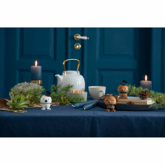 Hoptimist Small Snowman, Wackelfigur, Wackel Figur, Dekoration, Schneemann, Kunststoff, Weiß, 26173