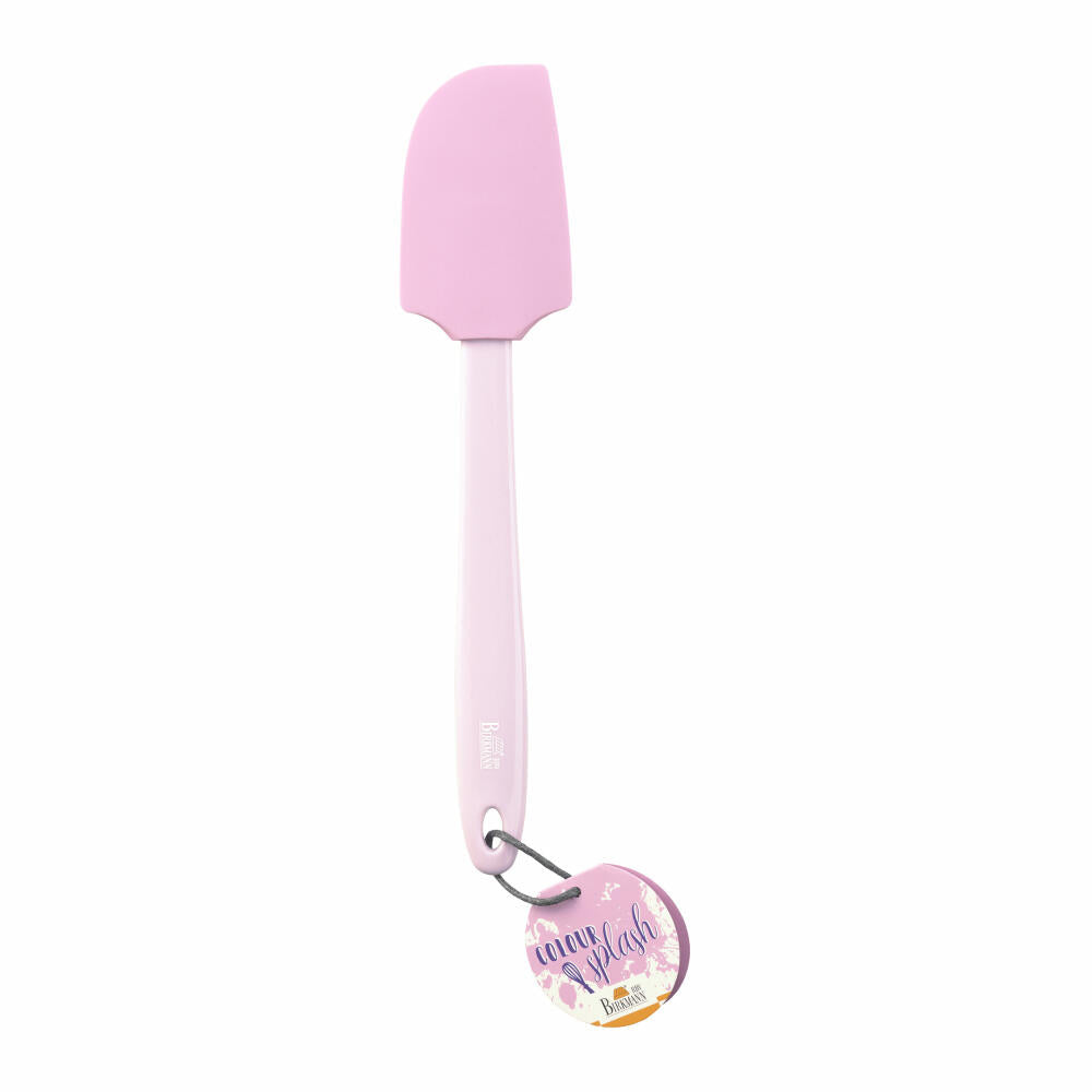 Birkmann dough scraper Colour Splash, kitchen scraper, scraper, silicone head with plastic handle, pink, 29 cm, 421639