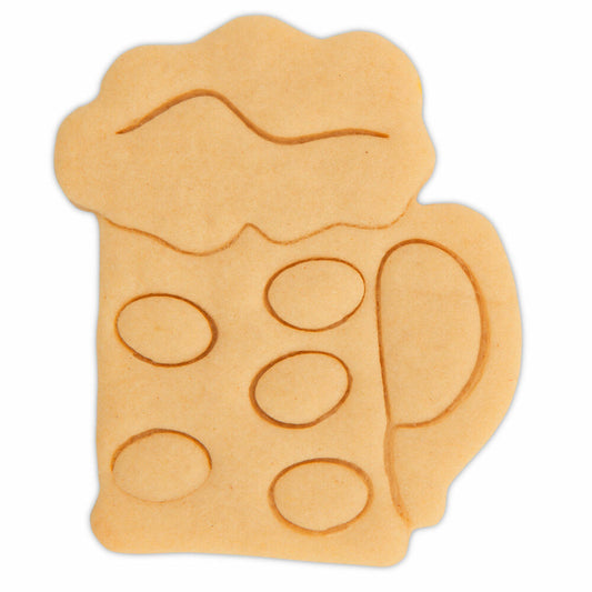 Städter Präge-Ausstecher Maßkrug, Ausstechform, Plätzchenform, Keks, Plätzchen, Edelstahl, 7.5 cm, 200197