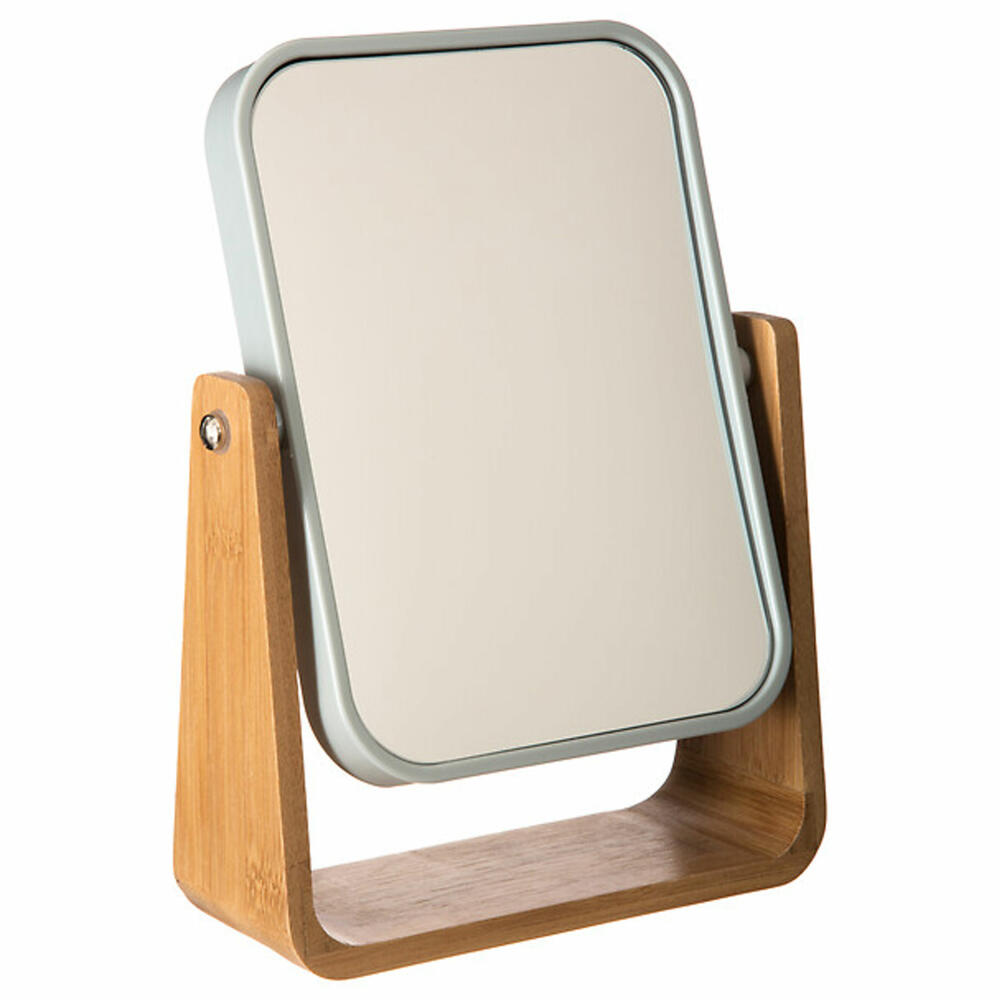 5five Simply Smart Cosmetic Mirror Natureo White, Makeup Mirror, Glass, Bamboo, Plastic, White, 16 x 22 cm, 140751