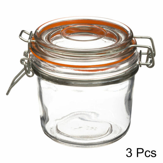 5 Five Simply Smart Einmachgläser 3er-Set mit Silikondichtung und Bügelverschluss, Marmeladengläser, Glas, 325 ml, 146692