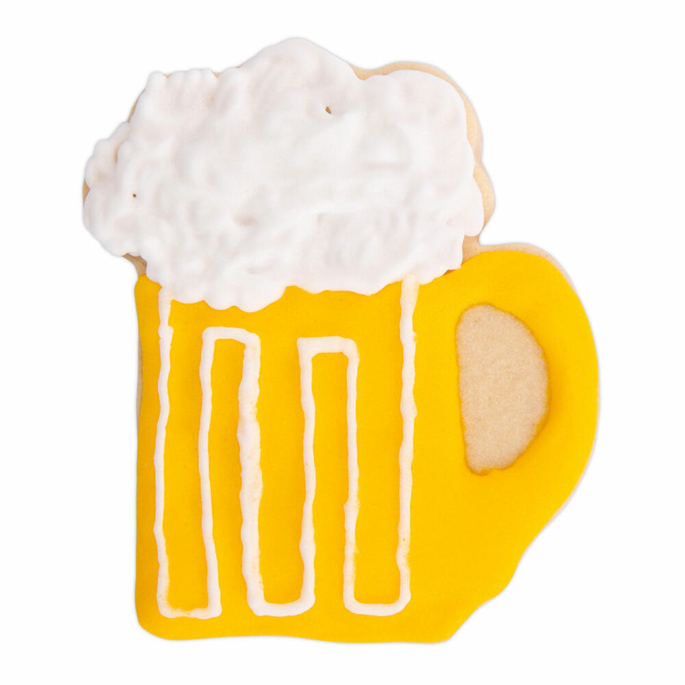 Städter embossed cookie cutter beer mug, cookie cutter, cookie mold, biscuit, cookies, stainless steel, 7.5 cm, 200197