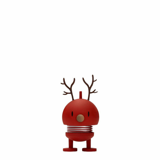 Hoptimist Small Reindeer Bumble, wobbly figure, wobbly figure, Christmas, decoration idea, decoration, plastic, berry, H 10.5 cm, 26169