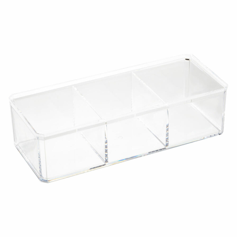 5five Simply Smart cosmetic storage box Selena with 3 compartments, plastic, 22.8 x 9.5 x 8 cm, 155907