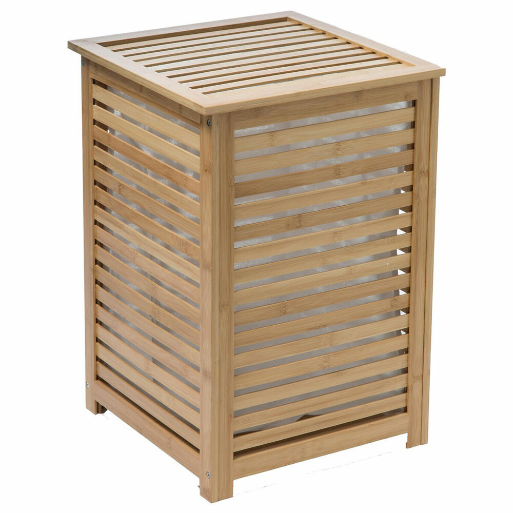 5FIve Simply Smart Laundry Box Sicela, Laundry Bin with Insert, Bamboo, Polyester, 58 cm, 160823