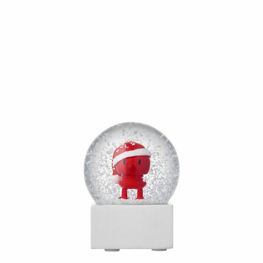 Hoptimist Small Santa Snow Globe, Schneekugel, Schüttelkugel, Weihnachten, Dekoidee, Dekoration, Glas, Weiß, Ø 6.5 cm, 26381
