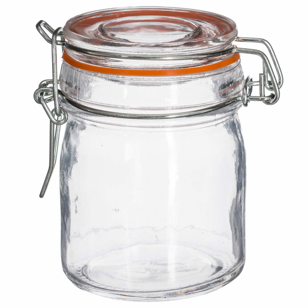 5 Five Simply Smart preserving jars set of 8 with silicone seal and swing top, jam jars, glass, 150 ml, 146402