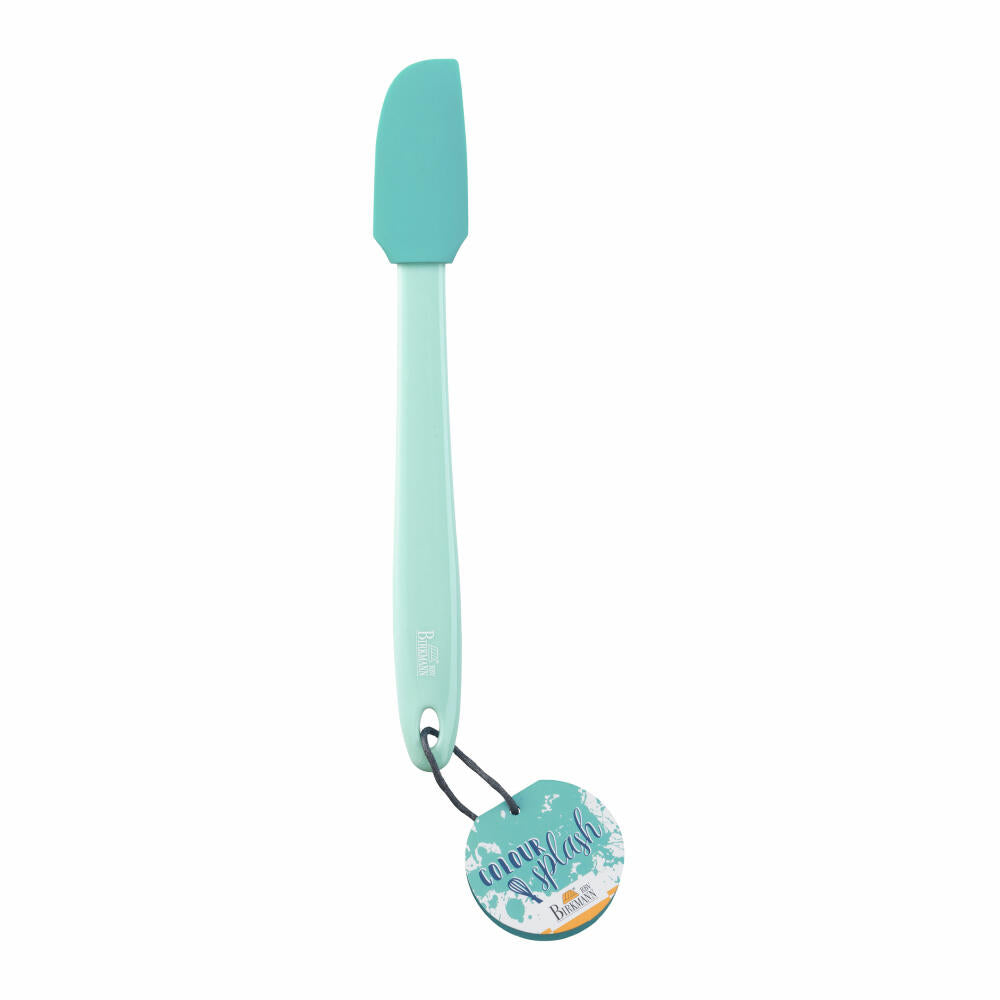 Birkmann Mini Dough Scraper Colour Splash, Kitchen Scraper, Scraper, Silicone Head with Plastic Handle, Turquoise, 27 cm, 421783