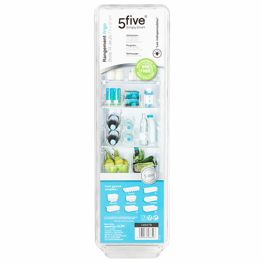 5five Simply Smart Kühlschrank-Eierablage Smart Fridge für 14 Eier, PET-Kunststoff, Transparent, 146479