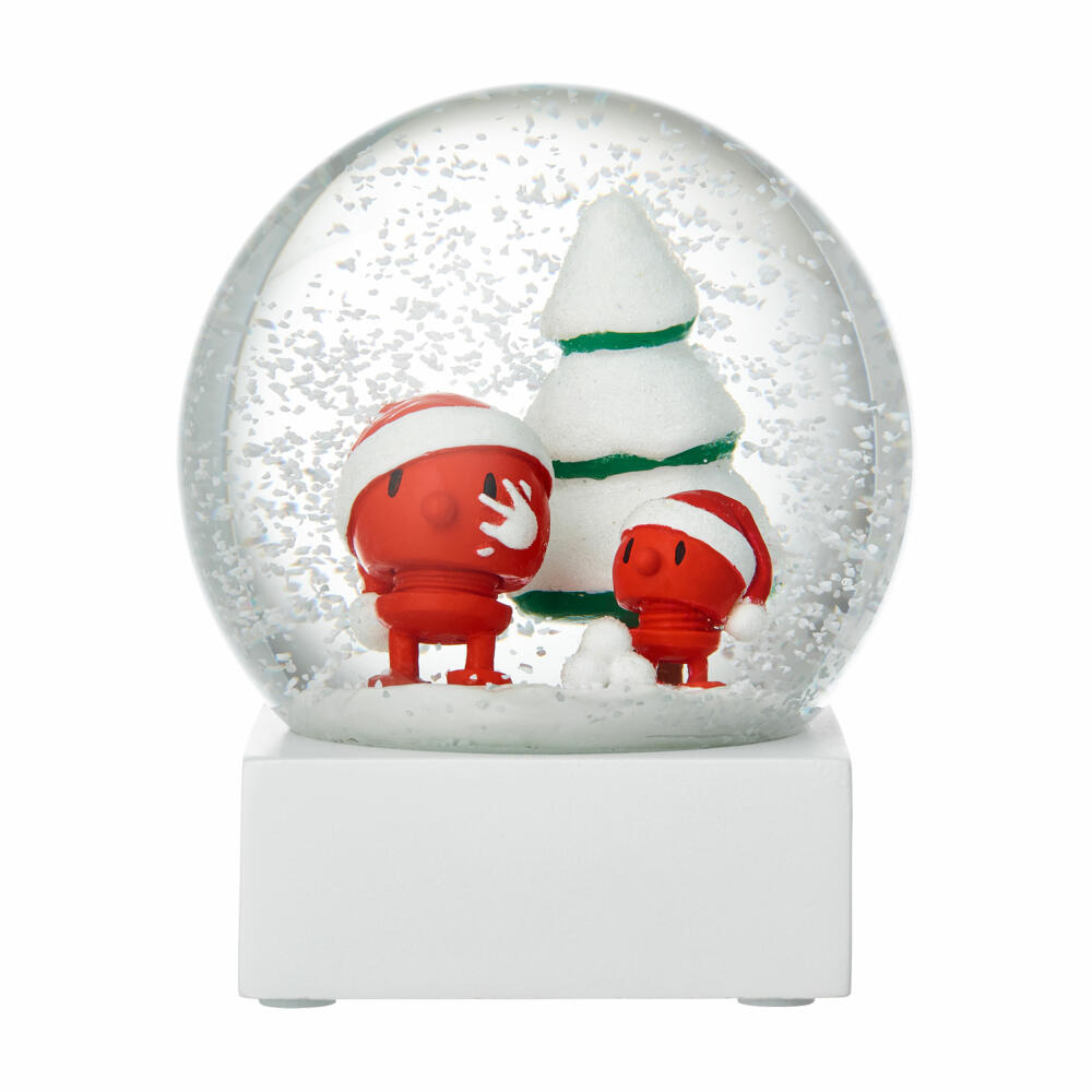 Hoptimist Santa Snow Globe, Christmas ball, Christmas ball, decoration, glass, white / red, Ø 10 cm, 26379