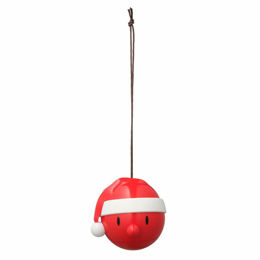 Hoptimist Santa Ornament, 2er Set, Weihnachtsmann Anhänger, Weihnachten, Dekoidee, Dekoration, Kunststoff, Rot, Ø 6 cm, 26094