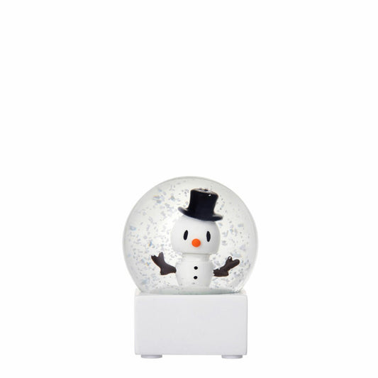 Hoptimist Small Snowman Snow Globe, Schneekugel, Schüttelkugel, Weihnachten, Dekoidee, Dekoration, Glas, Weiß, Ø 6.5 cm, 91006-10, 26382