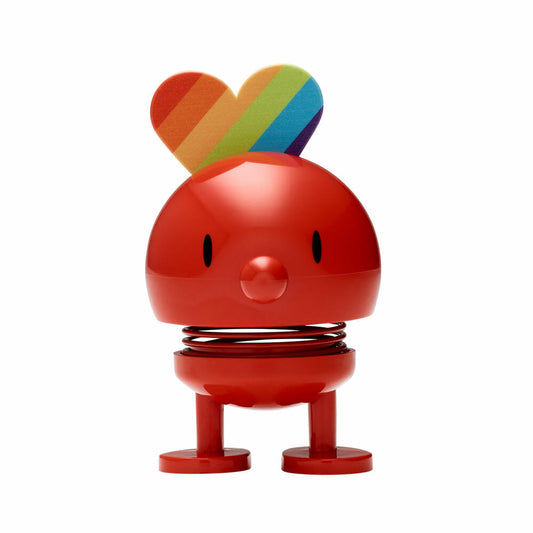 Hoptimist Rainbow Small, Wackelfigur, Wackel Figur, Dekoidee, Kunststoff, Rot, Ø 5 cm, 26243
