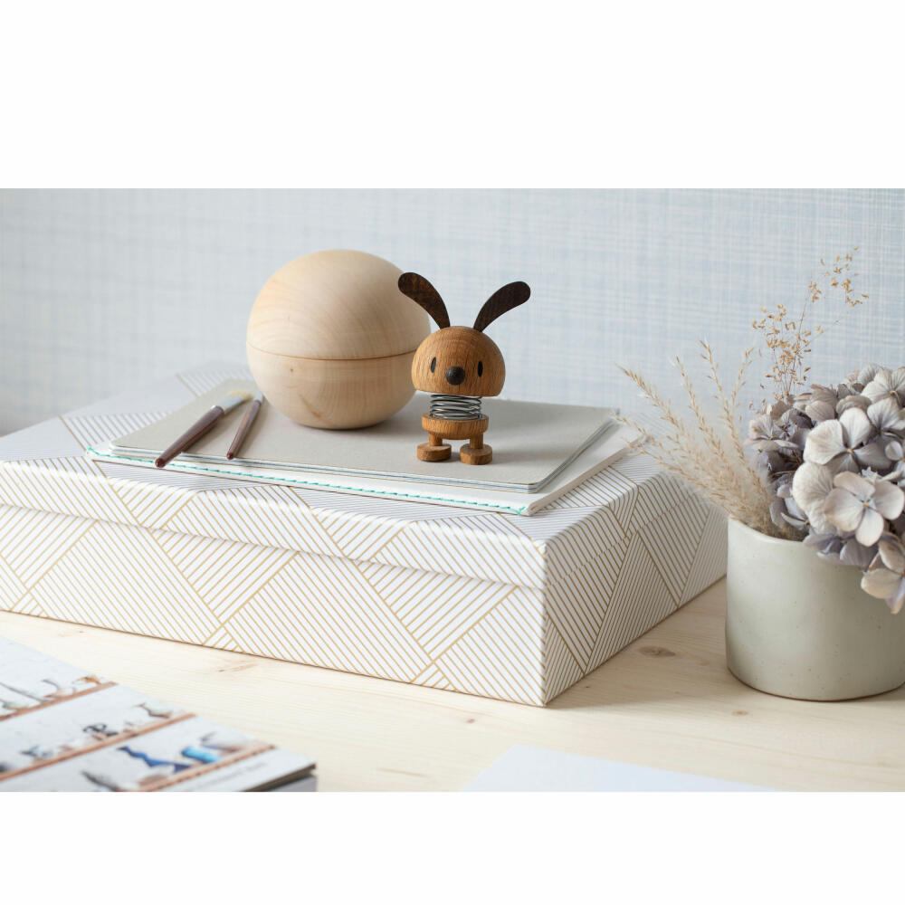 Hoptimist decorative figure Bunny S Oak, rabbit, wobbling figure, oak wood, brown, 8.4 cm, 26983