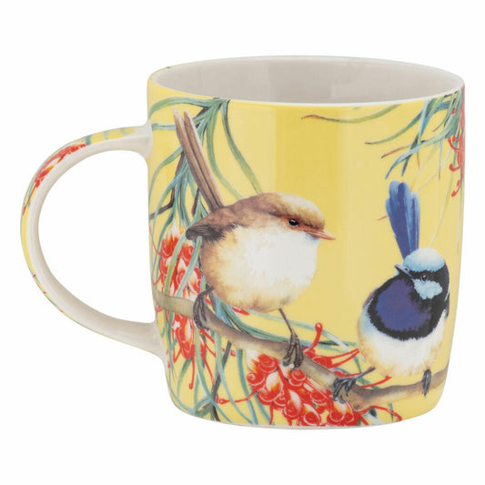 Maxwell & Williams BIRD TALK Becher Prachtstaffelschwänze, Kaffeebecher, Tasse, in Geschenkbox, Porzellan, 370 ml, DX1119