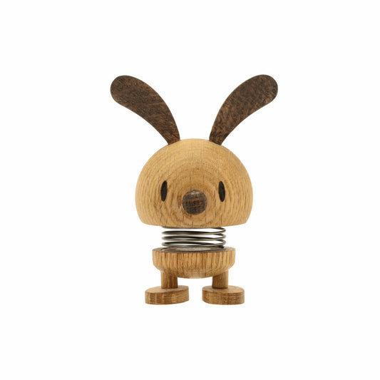 Hoptimist Dekofigur Bunny S Oak, Hase, Wackelfigur, Eichenholz, Braun, 8.4 cm, 26983