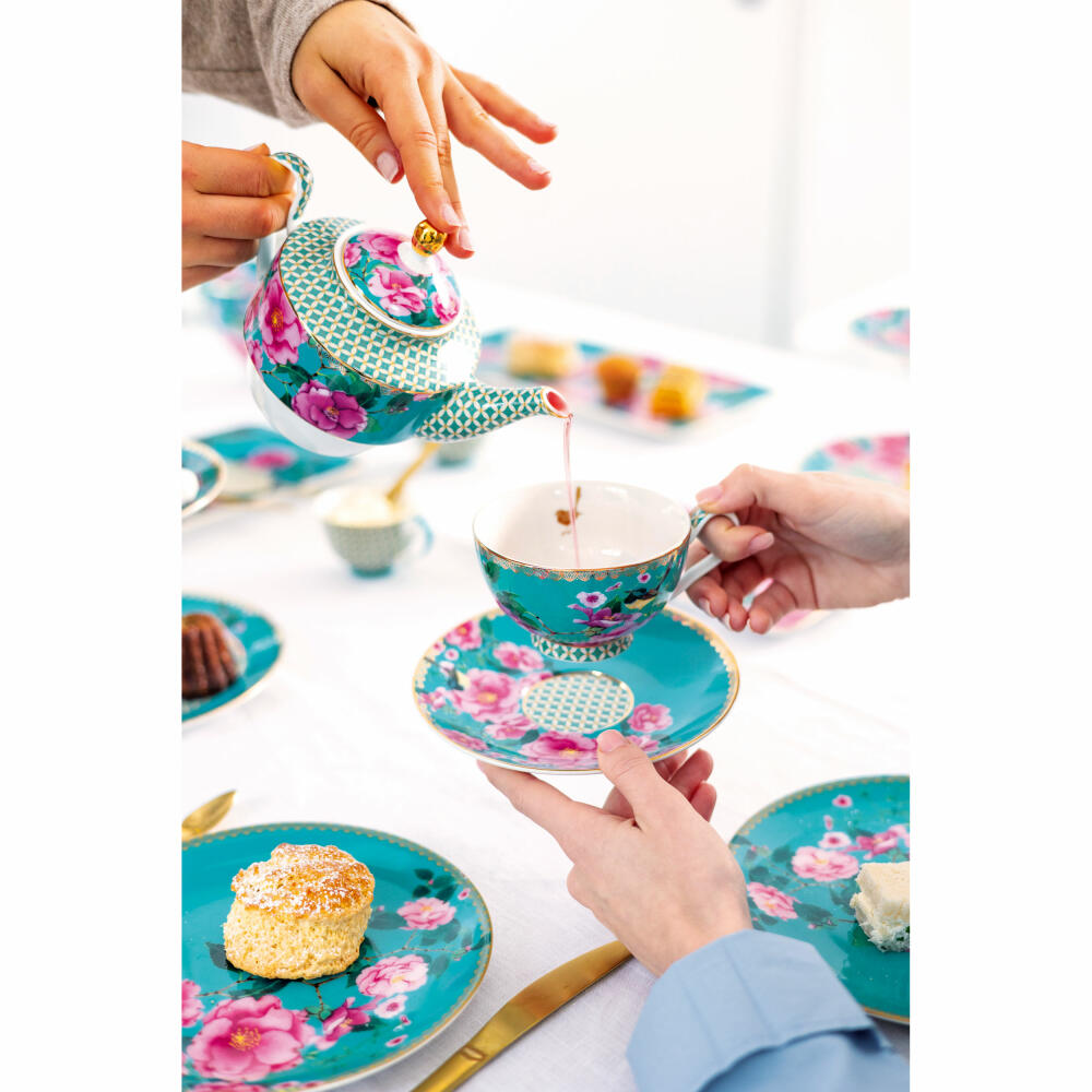 Maxwell & Williams TC Silk Road Platte, Servierplatte, Servierteller, in Geschenkbox, Porzellan, Aqua, 33 x 15.5 cm, HV0176