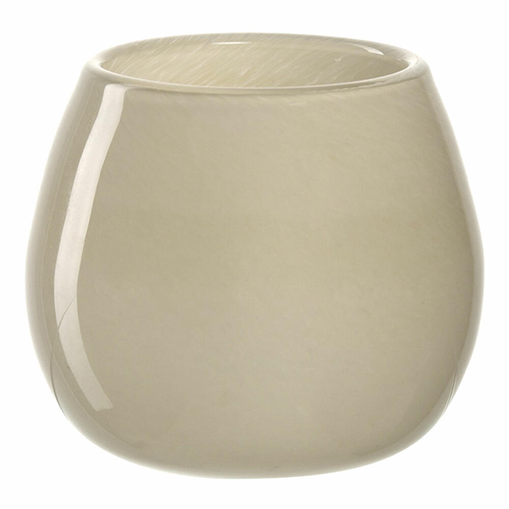 Leonardo Tischlicht CASOLARE, Teelichthalter, Dekolicht, Kalk-Natron Glas, Beige, 8.2 cm, 038481