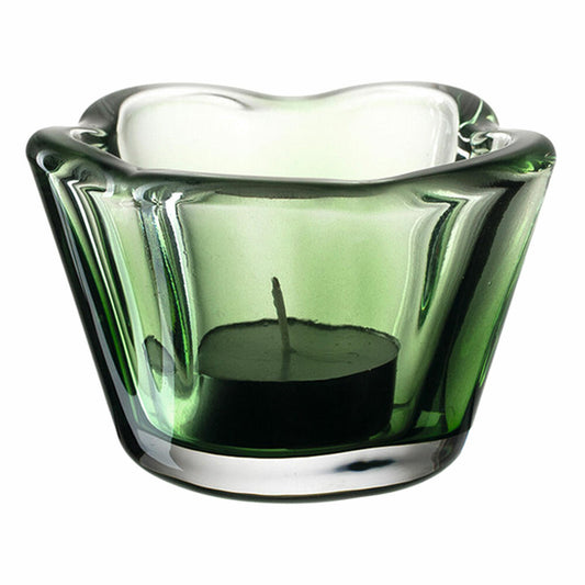 Leonardo table light CASOLARE, tealight holder, decorative light, soda-lime glass, green, 6 cm, 038465