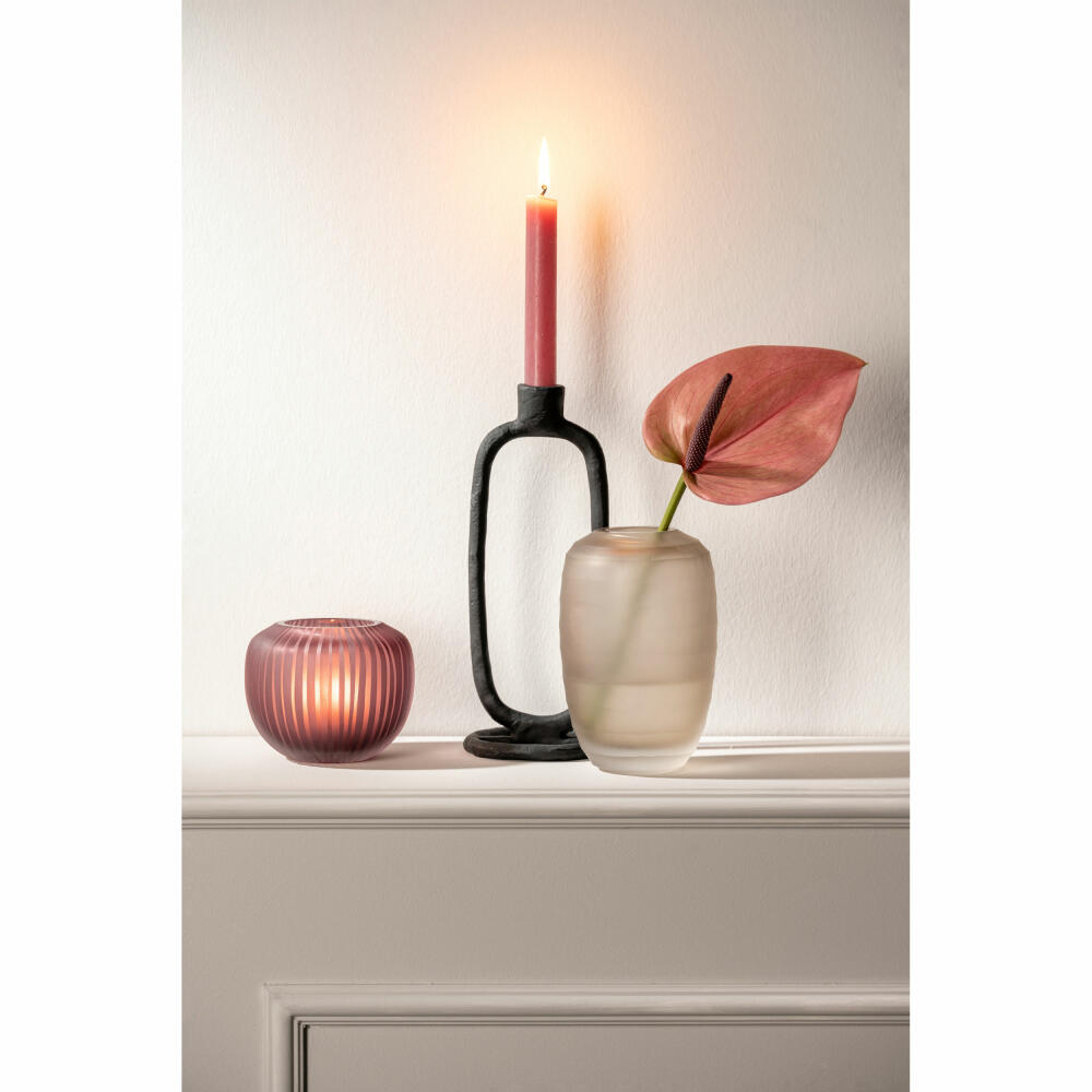 Leonardo Vase Bellagio, Tischvase, Dekovase, Glas, Beere, 9 cm, 036445