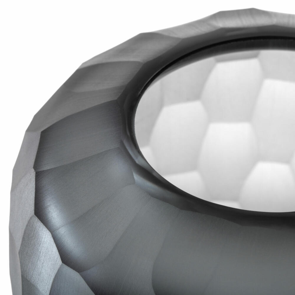 Leonardo vase Bellagio, flower vase, decorative vase, glass, anthracite, 9 cm, 036444