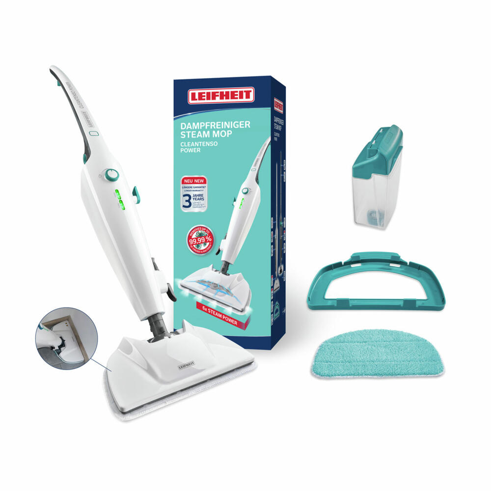 Leifheit steam cleaner CleanTenso Power, steam mop, steam mop, 11940