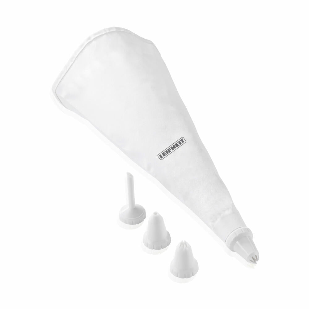 Leifheit piping bag set with 4 nozzles, large filling capacity, 31cm, 3164