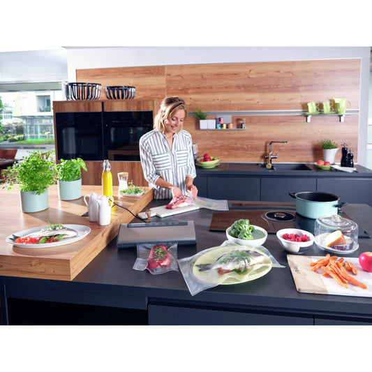 Leifheit Vakuumiergerät Vacu Power 500, Vakuum Gerät, Vakuumierer, Kunststoff, Silber, Schwarz, 3236