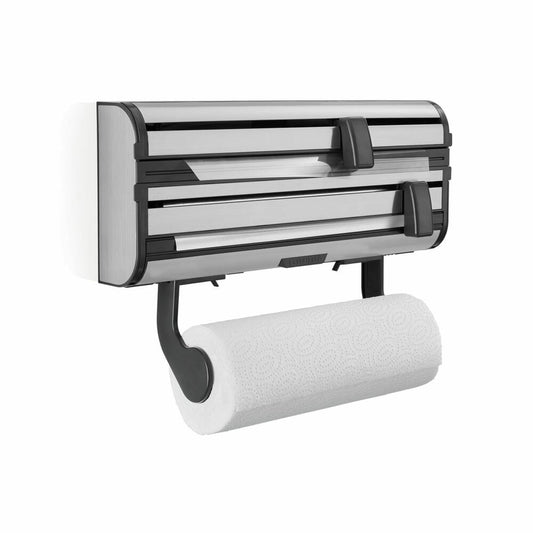 Leifheit wall roll holder Parat Royal II, kitchen roll holder, roll holder, for aluminum foil and cling film, 25793