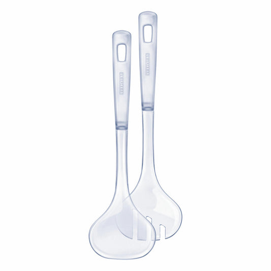 Leifheit salad cutlery, 2-piece, salad spoon, salad fork, salad cutlery, plastic, 03196