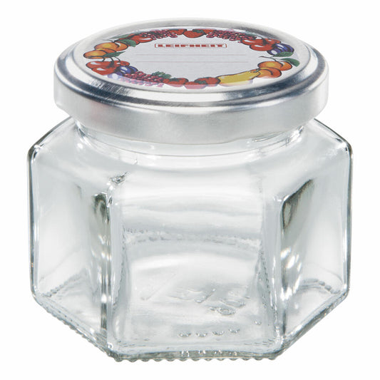 Leifheit hexagonal glass, simple jar, jam jar, jam jar, 47 ml, 03208