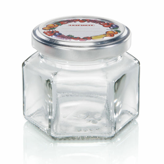 Leifheit hexagonal glass, simple jar, jam jar, jam jar, 106 ml, 03209