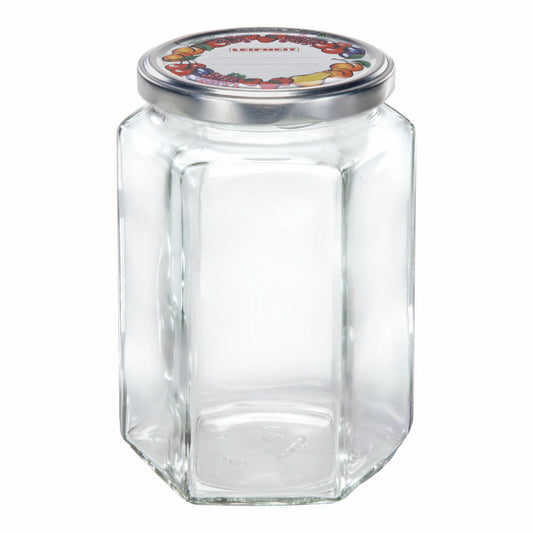 Leifheit hexagonal glass, simple jar, jam jar, jam jar, 770 ml, 03211