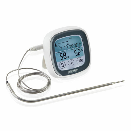 Leifheit Digital Roasting &amp; BBQ Thermometer, Kitchen Thermometer, Roasting Thermometer, Plastic, White, Black, 3223