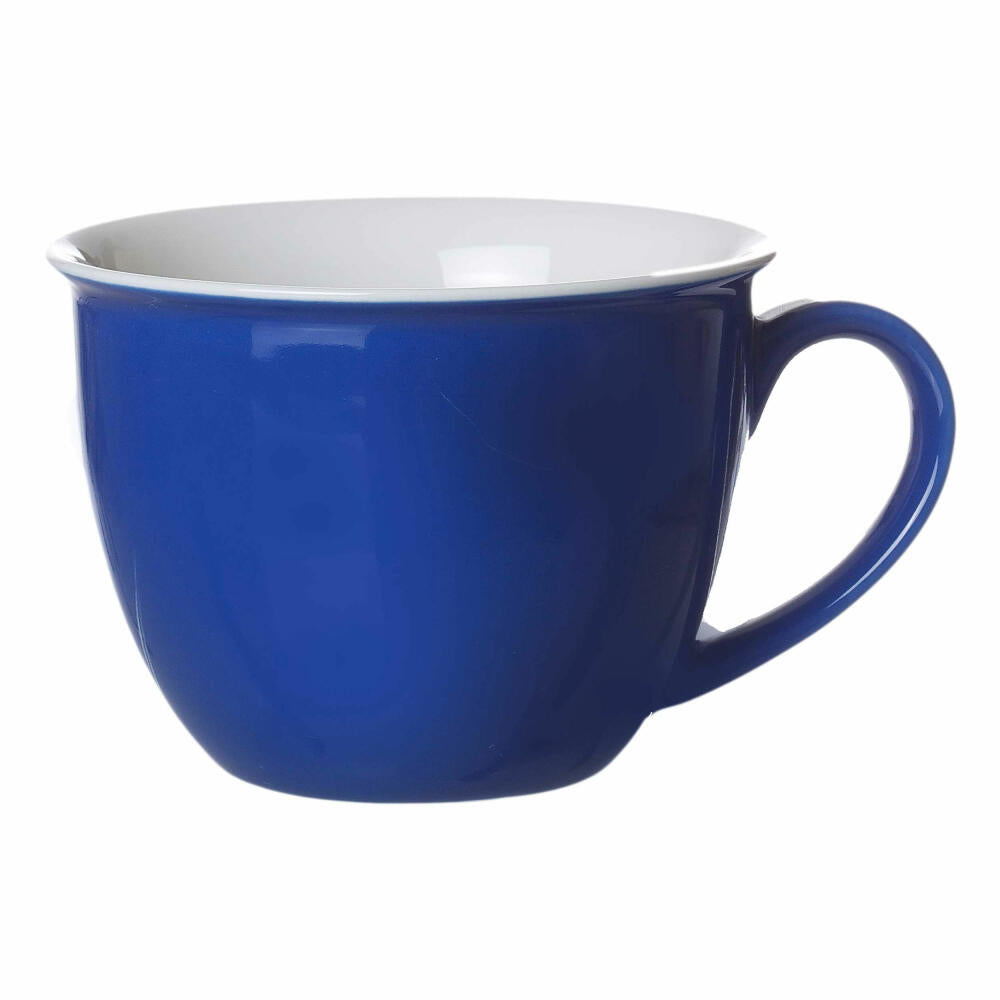 Ritzenhoff & Breker Doppio Jumbo Obere, Kaffee Becher, Kaffeetasse, Tee Tasse, Porzellan, Indigoblau, 350 ml, 63813