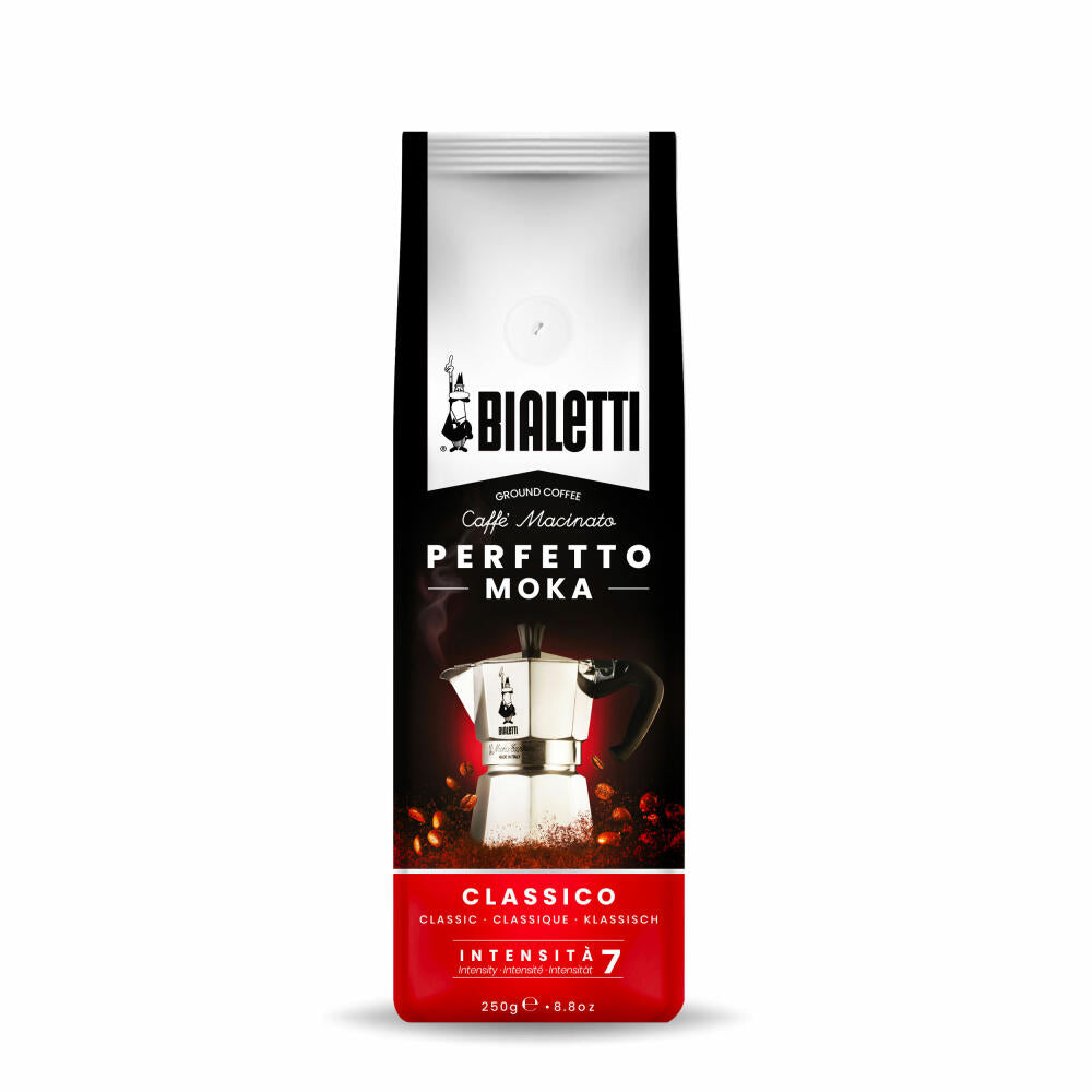 Bialetti Espressokocher Moka Express, für 3 Tassen, inkl. Perfetto Moka Classico 250 g, Espresso Kocher, Aluminium, 3544