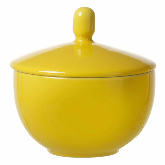 Ritzenhoff &amp; Breker Doppio sugar bowl, sugar bowl, storage jar, tableware, porcelain, sunny yellow, 9 cm, 565133