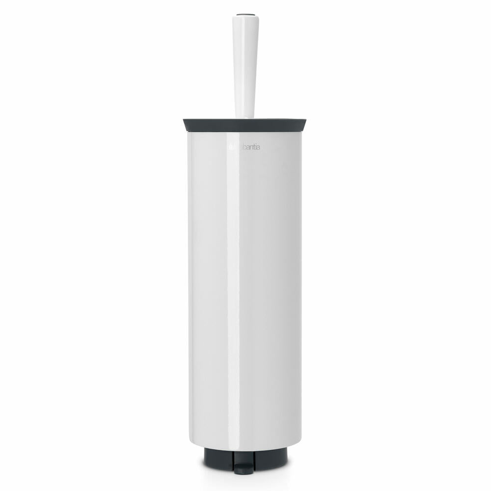 Brabantia WC Garnitur & Bürste, Klobürste, Toilettenbürste De Luxe, Edelstahl Weiß, 483325