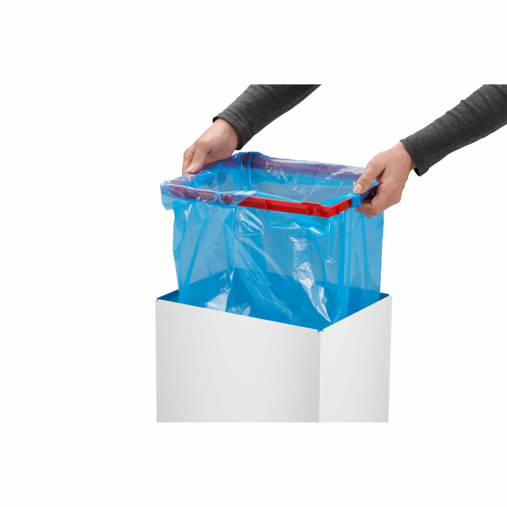 Hailo Mülleimer Big-Box Swing XL, Großraum-Müllbehälter, Abfalleimer, Stahlblech, Weiß, 52 L, 0860-231