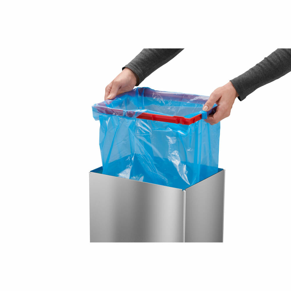Hailo Mülleimer Big-Box Swing XL, Großraum-Müllbehälter, Abfalleimer, Edelstahl, Aluminium, 52 L, 0860-211