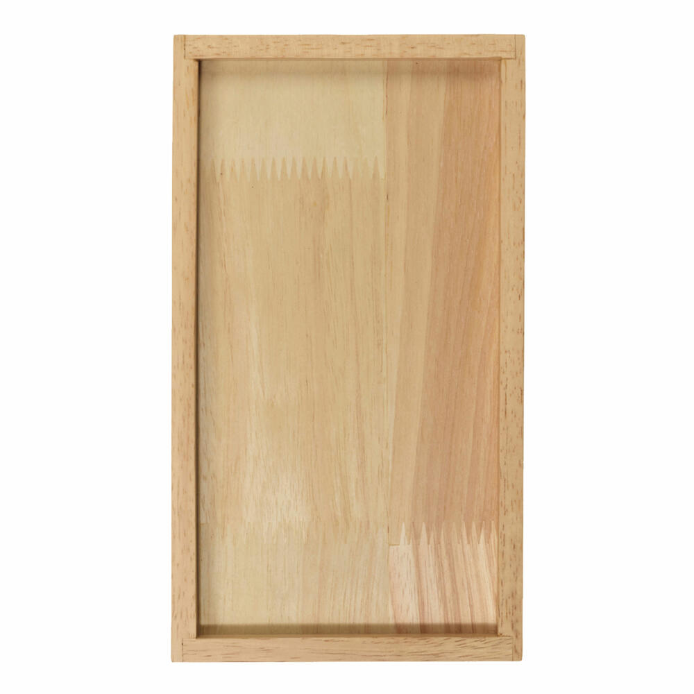 ASA Selection wood Holztablett rechteckig, Tablett, Serviertablett, Gummibaumholz, Natur, 14 x 25 cm, 53690970