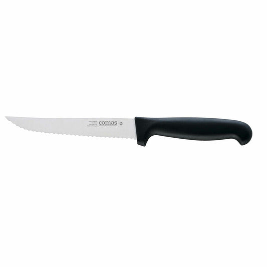 Comas Steakmesser Carbon, Fleischmesser, Stahl, PP, Schwarz, 13 cm Klinge, 10092