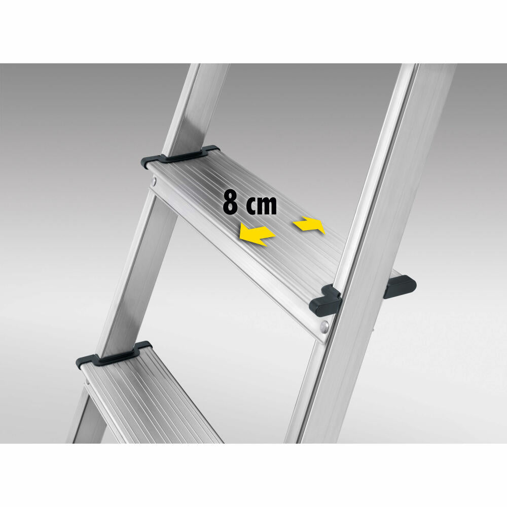 Hailo Sicherheits-Stehleiter L60 StandardLine, Klappleiter, Leiter, Aluminium, Silber, 5 Stufen, 8160-507
