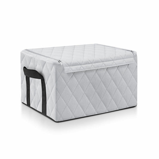 reisenthel storagebox M, storage box, recycled polyester fabric, Rhombus Light Grey, 30 L, FS7060