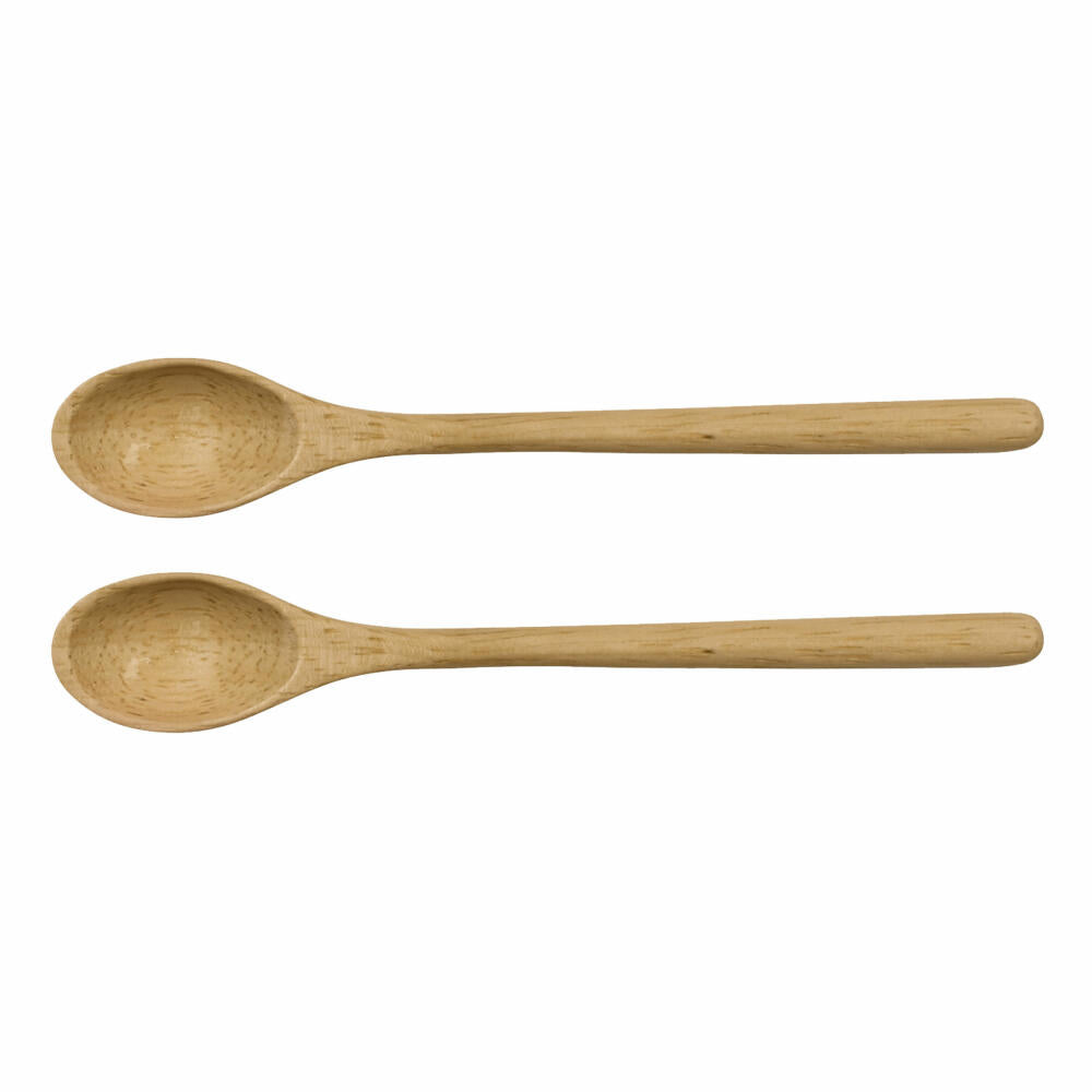 ASA Selection wood 2er Set Löffel, Holzbesteck, Holzlöffel, Gummibaumholz, Natur, 15 cm, 53921970